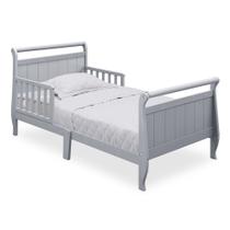 Cama Infantil de Madeira Delta Children Estilo Trenó, Cinza