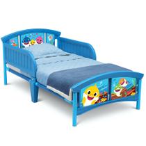 Cama infantil Delta Children Baby Shark com grades de proteção 23 kg Cama infantil Delta Children Baby Shark com grades de proteção 23 kg