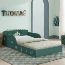 Cama Infantil Delta Children Dino Madeira Verde para Chão Cama Infantil Delta Children Dino Madeira Verde para Chão
