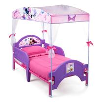 Cama Infantil Delta Children Minnie Mouse com Dossel Roxo