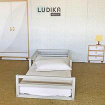 Cama Infantil Fortaleza Baixa Corda Cinza Prata Fina