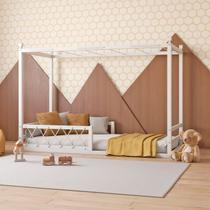 Cama Infantil Fortaleza Branco/Acetinado - Ludika Mobilia