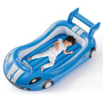 Cama infantil inflável QPAU Toddler com laterais com bomba manual azul