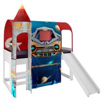 Cama Infantil Joy com Escorregador Dossel Barraca Space e 1 Torre 21A Pura Magia - Pura Magia