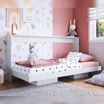 Cama Infantil/Juvenil Articulável Horizontal Solteiro Duda Branco