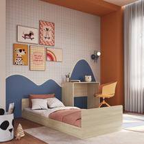 Cama Infantil Juvenil com Escrivaninha e Estante