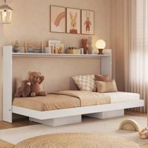 Cama Infantil Juvenil Solteriro Articulável Horizontal 80 Hanover Branco