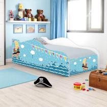Cama Infantil Kids Mobili Ursinho Pirata Branca Unissex Madeira Suporta 40kg