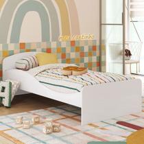 Cama Infantil Lua 100% Mdf Branco Brilho - Móveis Peroba