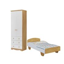 Cama Infantil Lua Montessori Roupeiro 02 portas Junior MDF -