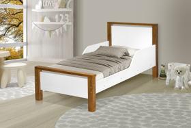 cama infantil meli com proteção lateral mdf pé de madeira alto para quarto mini cama branca detalhes amendoa cama infantil meli com proteção lateral mdf pé de madeira alto para quarto mini cama branca detalhes amendoa