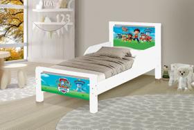 cama infantil meli para quarto de menino da patrulha canina com proteção lateral madeira mdf