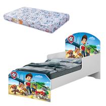 Cama Infantil Mini Com Colchão Adesivada Patrulhas Filhotes