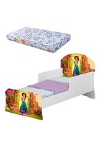 Cama Infantil Mini Com Colchão Menina Adesivada Maribel Branca
