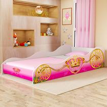 Cama Infantil Modelo Carruagem Princesas Rosa para Meninas em MDF Resistente