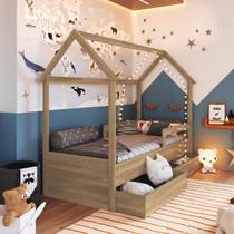 Cama Infantil Montessori tipo Cabana com 2 Gavetas Aveiro