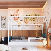 Cama Infantil Montessoriana 1 Colchão Branco/Secreto Cama Infantil Montessoriana 1 Colchão Branco/Secreto