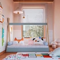 Cama Infantil Montessoriana 198cm com Colchão Estilo Cabana Cama Infantil Montessoriana 198cm com Colchão Estilo Cabana