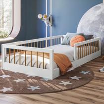 Cama Infantil Montessoriana Ana Branco Madeirado - Tigus