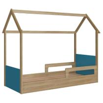 Cama Infantil Montessoriana Aveiro com Azul Cama Infantil Montessoriana Aveiro com Azul