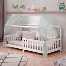 Cama Infantil Montessoriana Casa em Madeira Maciça Solteiro 90x190cm com Estrado Nina Cama Infantil Montessoriana Casa em Madeira Maciça Solteiro 90x190cm com Estrado Nina