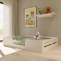 Cama Infantil Montessoriana Casal Liz Yescasa Branco Perfect Wood Cama Infantil Montessoriana Casal Liz Yescasa Branco Perfect Wood