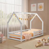 Cama Infantil Montessoriana Casinha Branca Domenica Shop Jm