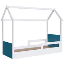 Cama Infantil Montessoriana Casinha Infix C06 Branco/azul - Mpozenato