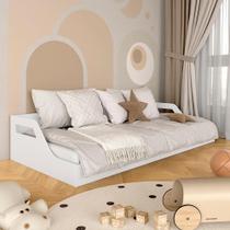 Cama Infantil Montessoriana Com Cantos Arredondados Nami Branco - M.a