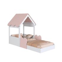 Cama Infantil Montessoriana com Casinha Infanto Branco / Rosa Milkshake Cama Infantil Montessoriana com Casinha Infanto Branco / Rosa Milkshake