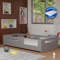 Cama Infantil Montessoriana Com Colchão Padrão Solteiro