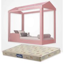 Cama Infantil Montessoriana com Colchão Probel Rosa Quarto