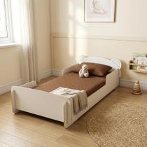 Cama Infantil Montessoriana Conforto Urso 100% MDF Branco Cama Infantil Montessoriana Conforto Urso 100% MDF Branco