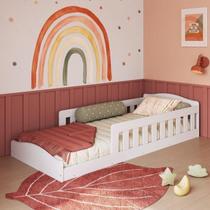 Cama Infantil Montessoriana de Solteiro Linha Encanto com Colchão Branco Cama Infantil Montessoriana de Solteiro Linha Encanto com Colchão Branco
