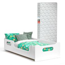 Cama Infantil Montessoriana Encanto Com Colchão E Proteção Lateral