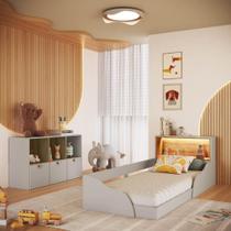 Cama Infantil Montessoriana Nicho com Led e Cômoda 3 Gavetas Cama Infantil Montessoriana Nicho com Led e Cômoda 3 Gavetas