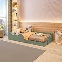 Cama Infantil Montessoriana Solteiro Cloud Verde