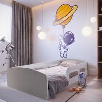Cama Infantil Montessoriana Solteiro com Proteção Lateral Jardim Movelbras