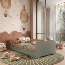 Cama Infantil Montessoriana Solteiro em MDF Tony Mobikasa e Colchão Gazin