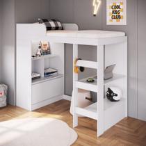 Cama Infantil Multifuncional Amsterdam 1 Porta Branca - Art In Móveis Cama Infantil Multifuncional Amsterdam 1 Porta Branca - Art In Móveis