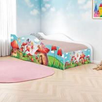 Cama Infantil Mundo das Fadinhas em Madeira Maciça Branco Mobili Cama Infantil Mundo das Fadinhas em Madeira Maciça Branco Mobili