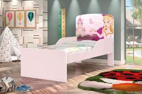 Cama Infantil NIC Princesa Com Colchão 100% MDF Cor Rosa