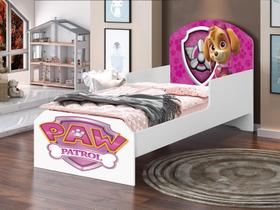 Cama Infantil Patrulha Menina Skye Rosa c/ Colchão