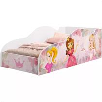 Cama Infantil Princesa Com Grade De Proteção Cor Rosa Princesas Cama Infantil Princesa Com Grade De Proteção Cor Rosa Princesas