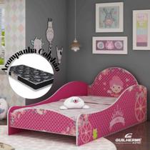 Cama infantil Rosa Princesa Gelius MDF