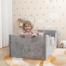 Cama infantil SOFTLYNICE 142x81x51 cm Cama de chão com trilhos