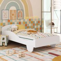 Cama Infantil Sol 100% Mdf Branco Brilho - Móveis Peroba Cama Infantil Sol 100% Mdf Branco Brilho - Móveis Peroba