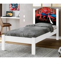 Cama Infantil Solteiro Adesivada Homem Aranha com Colchão.