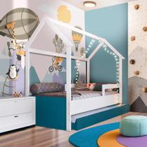 Cama Infantil Solteiro com Auxiliar - JM Carrossel Shop