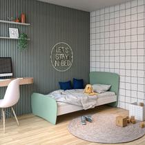 Cama Infantil Solteiro em MDF e Madeira Arco-Íris Verde - Straub Web